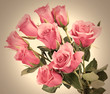 Bouquet of pink roses
