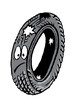 Illustration: Old car tire Old car tire