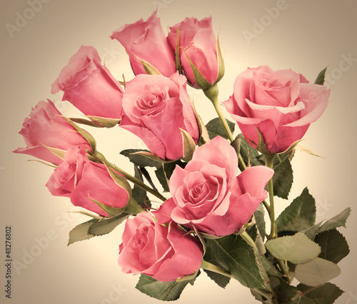 Photo: Bouquet of pink roses Bouquet of pink roses