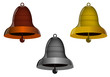 3 cloches - or bronse argent - Pâques