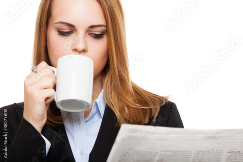 Photo: Newspaper and coffee Newspaper and coffee