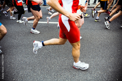 Photo: Marathon runners, city run Marathon runners, city run