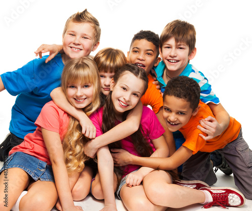 Photo: Group of happy smiling kids Group of happy smiling kids