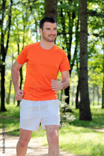 Photo: running in a park running in a park