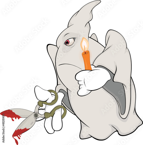 Vector: Spirit and scissors Spirit and scissors