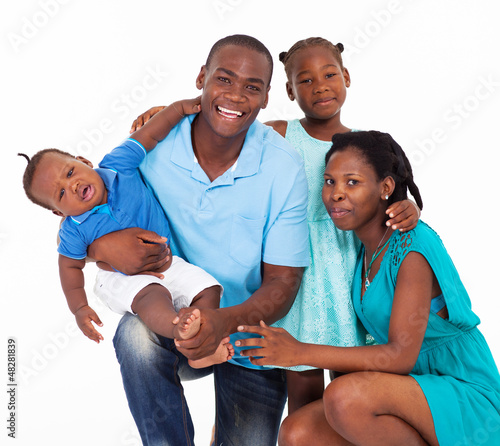 Photo: happy afro american family isolated on white happy afro american family isolated on white