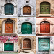 Photo: group of italian old doors group of italian old doors