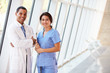 Photo: Portrait Of Medical Staff In Corridor Of Modern Hospital Portrait Of Medical Staff In Corridor Of Modern Hospital