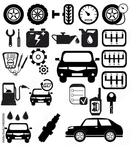 Vector: Vector black auto icons set. Car EPS 8 Vector black auto icons set. Car EPS 8