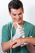 Ultrasound on Senior Male Wrist