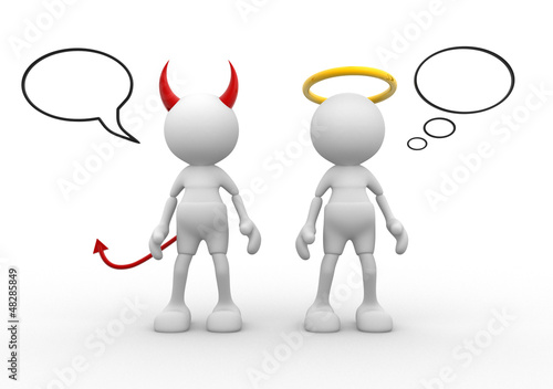Illustration: Angel and devil Angel and devil