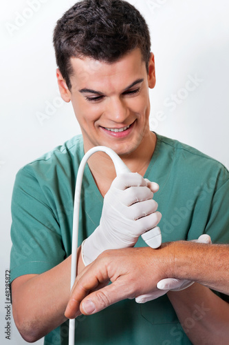 Photo: Ultrasound on Senior Male Wrist Ultrasound on Senior Male Wrist