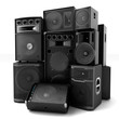 Group of speakers ,loud or abused concept