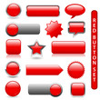 WEB BUTTONS POSTER (RED) (rectangular round blank square)