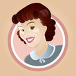 Vector: retro cartoon frau hausfrau retro cartoon frau hausfrau