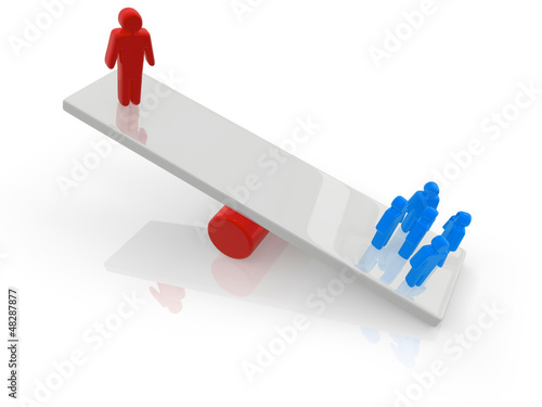 Illustration: Employee balance concept Employee balance concept