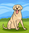 labrador retriever dog cartoon illustration