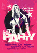 party design template with fashion girl and place for text