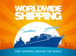 Worldwide shipping design template.