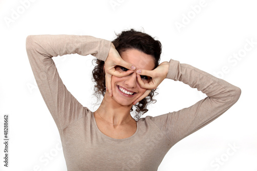 Photo: Woman covering her eyes Woman covering her eyes