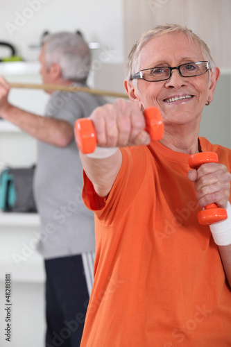 Photo: Senior couple deciding to stay fit Senior couple deciding to stay fit
