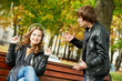 young couple in stress relationship