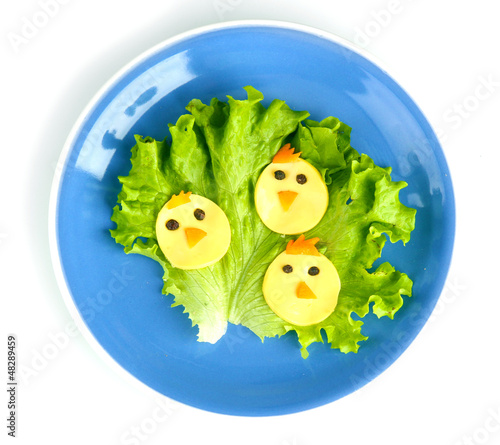 Photo: fun food for kids isolated on white fun food for kids isolated on white