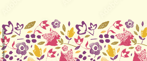 Vector: Vector Colorful vibrant flowers elegant horizontal seamless Vector Colorful vibrant flowers elegant horizontal seamless