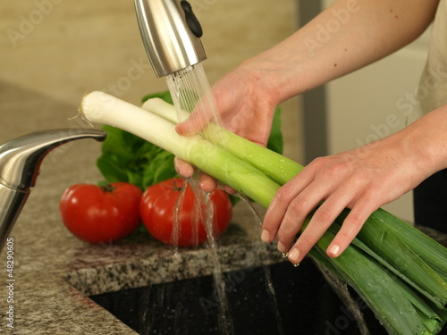 Photo: Showering leek Showering leek