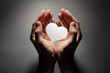 Heart in palm
