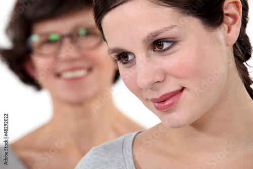 Photo: A mother and her daughter. A mother and her daughter.