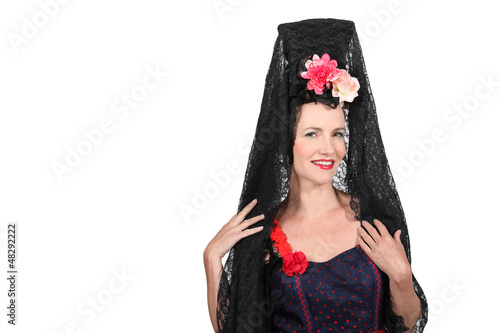 Photo: portrait of a woman with costume portrait of a woman with costume