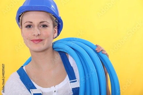 Photo: Female plumber Female plumber