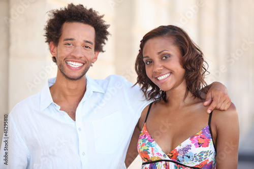 Photo: Smiling couple embracing Smiling couple embracing