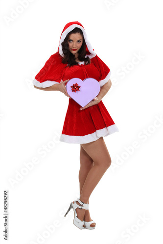 Photo: Woman dressed in seductive Santa costume Woman dressed in seductive Santa costume