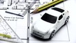 Video: A garage for new car with plans and blue print. Multi clip. A garage for new car with plans and blue print. Multi clip.