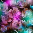 Flowers on bright a background