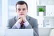 man in office