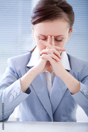 Photo: Tired businesswoman Tired businesswoman