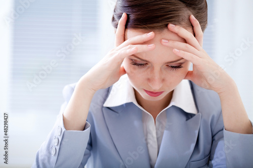 Photo: Tired businesswoman Tired businesswoman