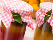 Tricolor Jam Jars with Fruit