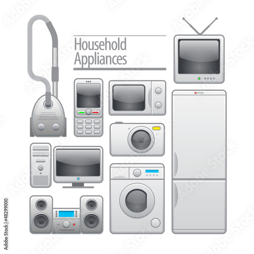 Vector: household appliances. vector icon set household appliances. vector icon set