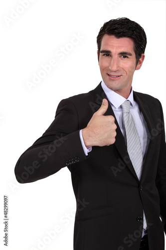 Photo: smart architect with thumb up smart architect with thumb up