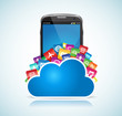 Vector: SmartPhone Cloud SmartPhone Cloud