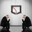 Bad business figures - business crises concept