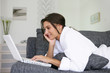 woman relaxing at home
