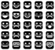 Vector: Black smiley icons Black smiley icons