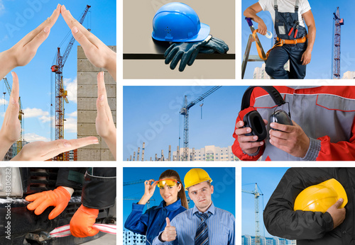 Photo: workers set workers set