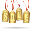 4 goldene Anhänger mit SALE