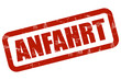 Grunge Stempel rot ANFAHRT